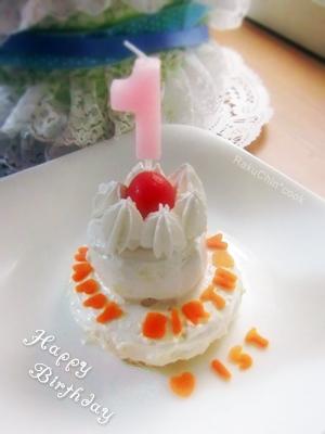 *1歳のバースデーケーキ* (離乳食後期~完了期)