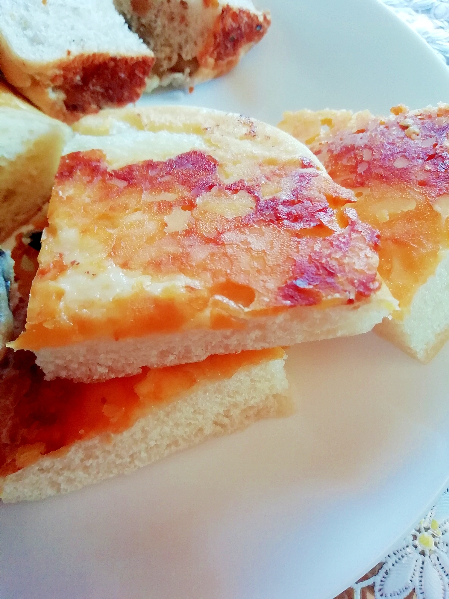 サンドイッチ用食パンのチーズ焼き