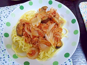 茄子とツナのスパゲッティ