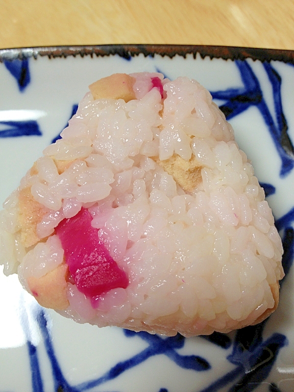 長野県・高野豆腐と紅生姜のすし酢おにぎり