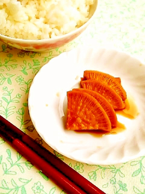 ☺大量消費に☆簡単作り置き常備菜♪大根の醤油漬け☺