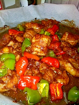 簡単豪華 鶏もも肉のオーブン焼 qソース レシピ 作り方 By 我家の 毎日ゴハン 楽天レシピ