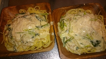 ほうれん草の代わりに小松菜で作りました(*^^*)