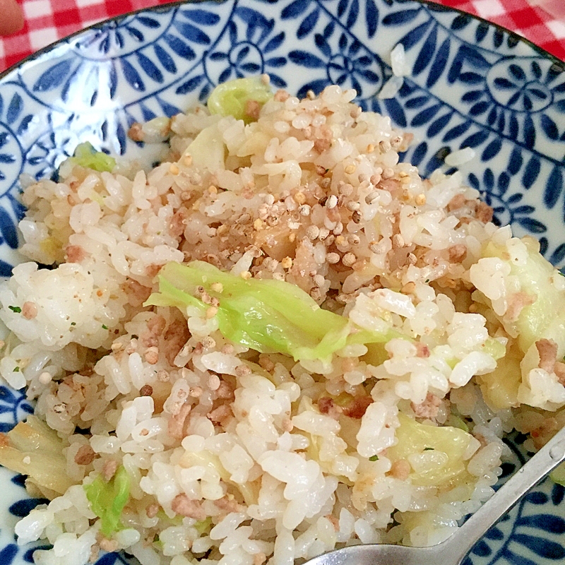 キャベツと豚肉のチャーハン☆