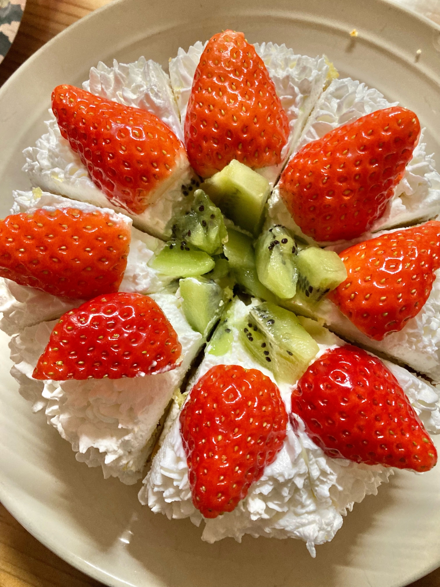 市販のシフォンケーキdeふんわりフルーツケーキ