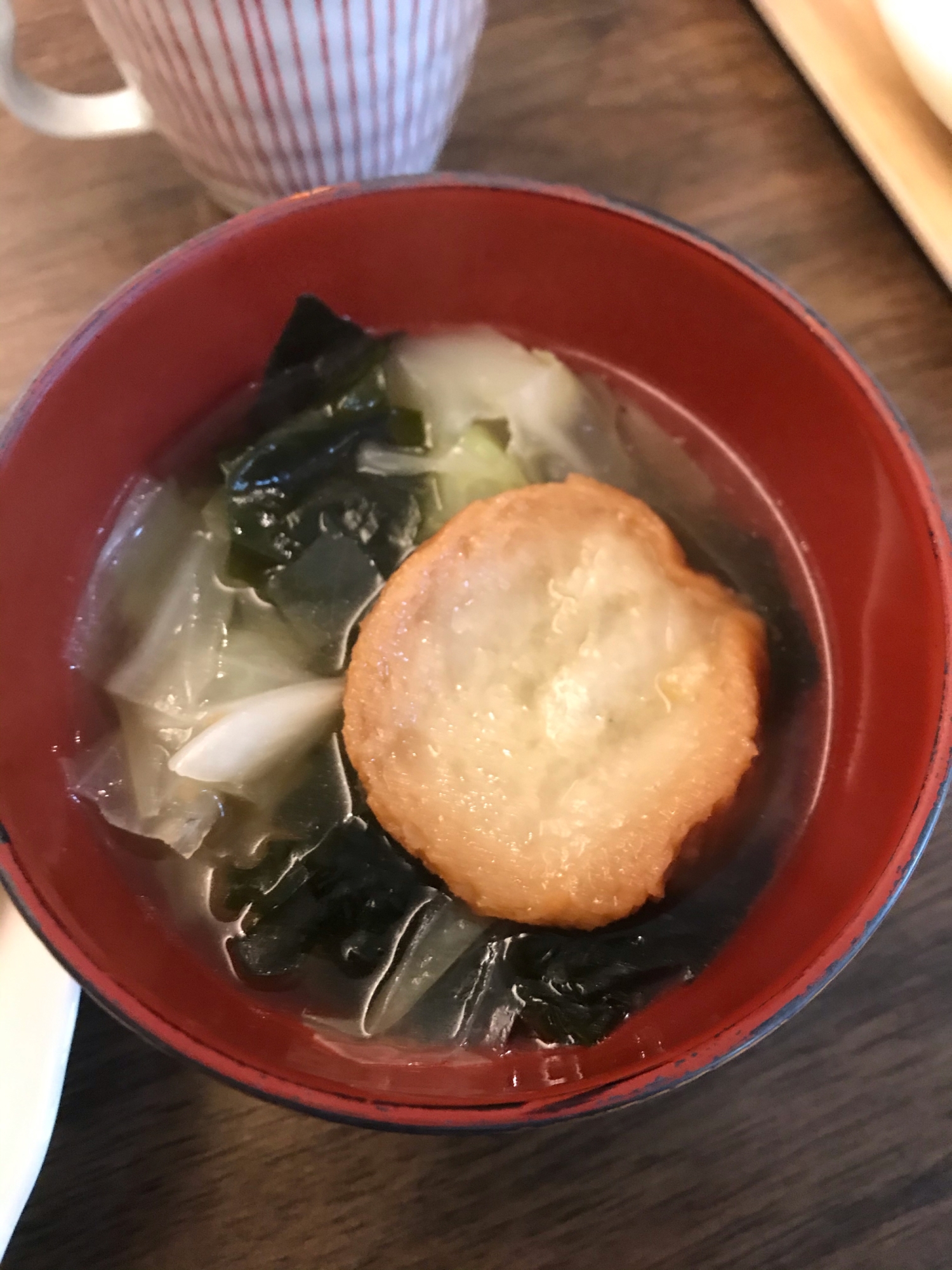 生姜入り☆体ポカポカ油麩スープ