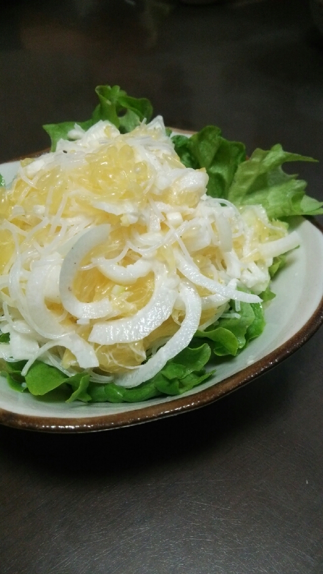 甘夏の春雨サラダ