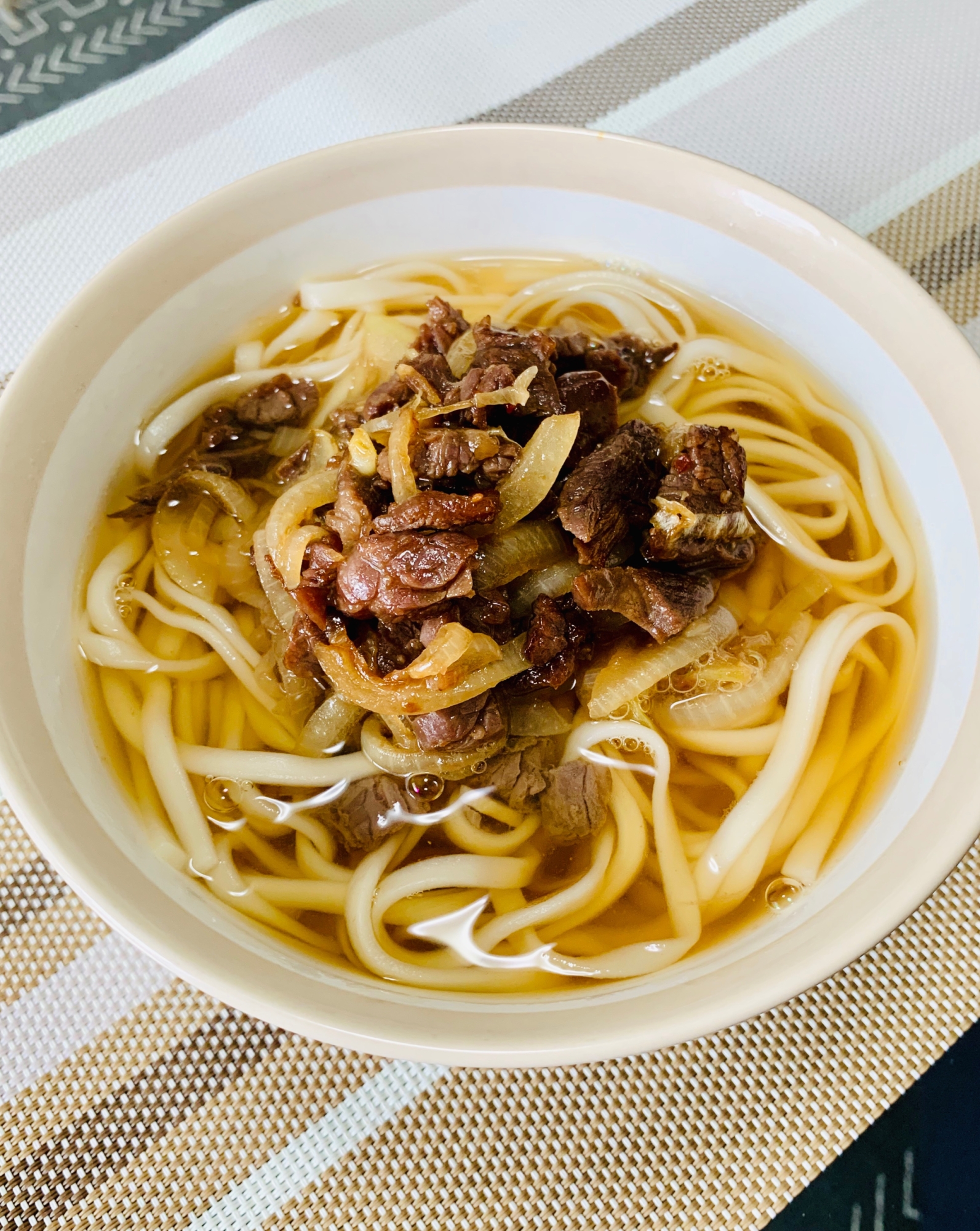 味付き牛肉で☆肉うどん