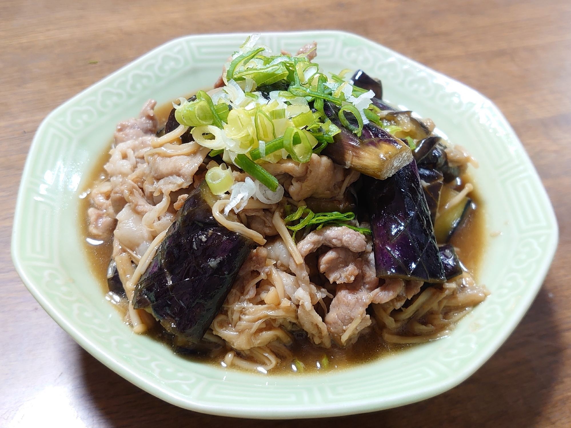 豚こま肉となすとえのきの炒め煮