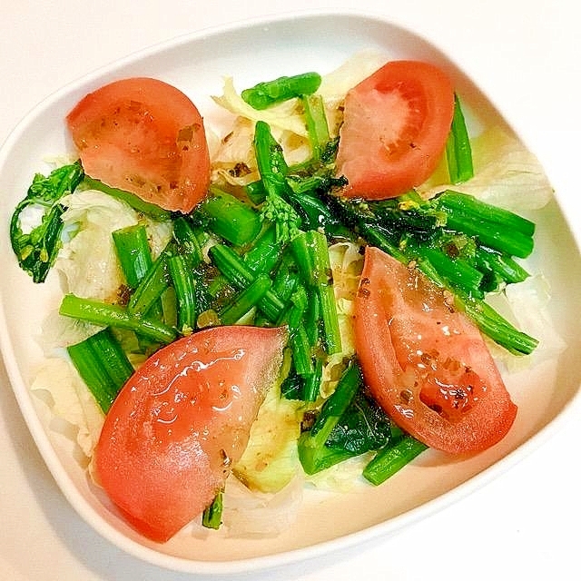 アスパラ菜とトマトの新鮮チョレギサラダ