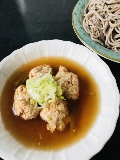 ふんわり鶏つくねのつけ蕎麦