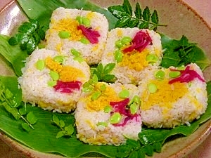 減塩☆菊と枝豆散らし寿司