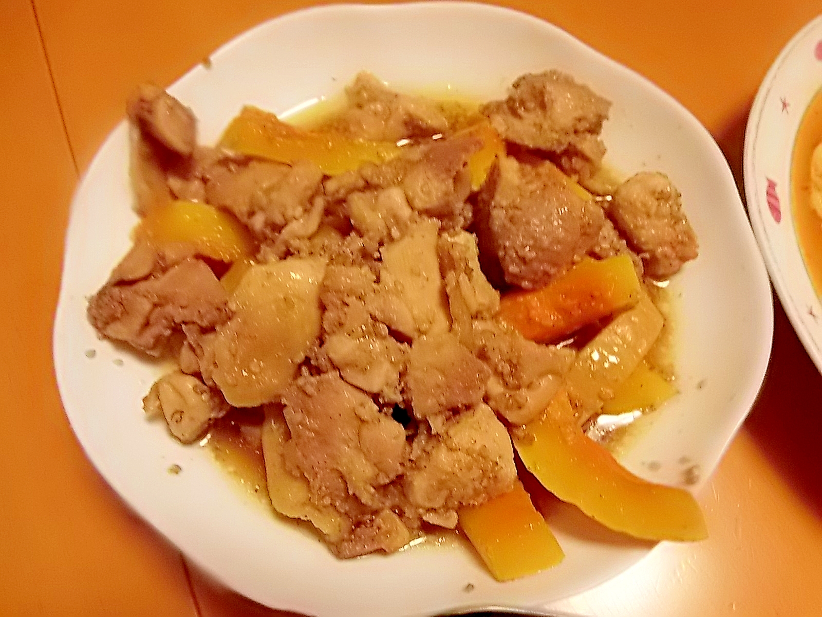 カボチャと鶏肉のレンジ煮
