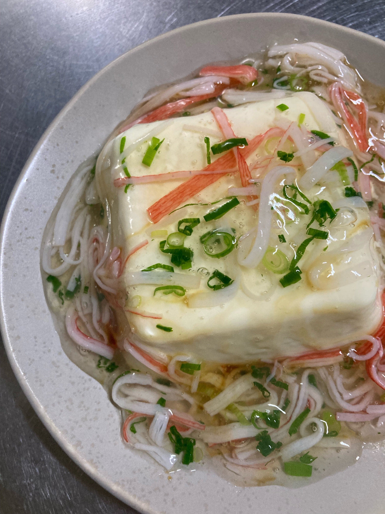 カニカマ入りあんかけ豆腐