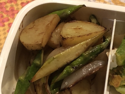 アスパラとじゃがいもの☆マヨ醤油炒め