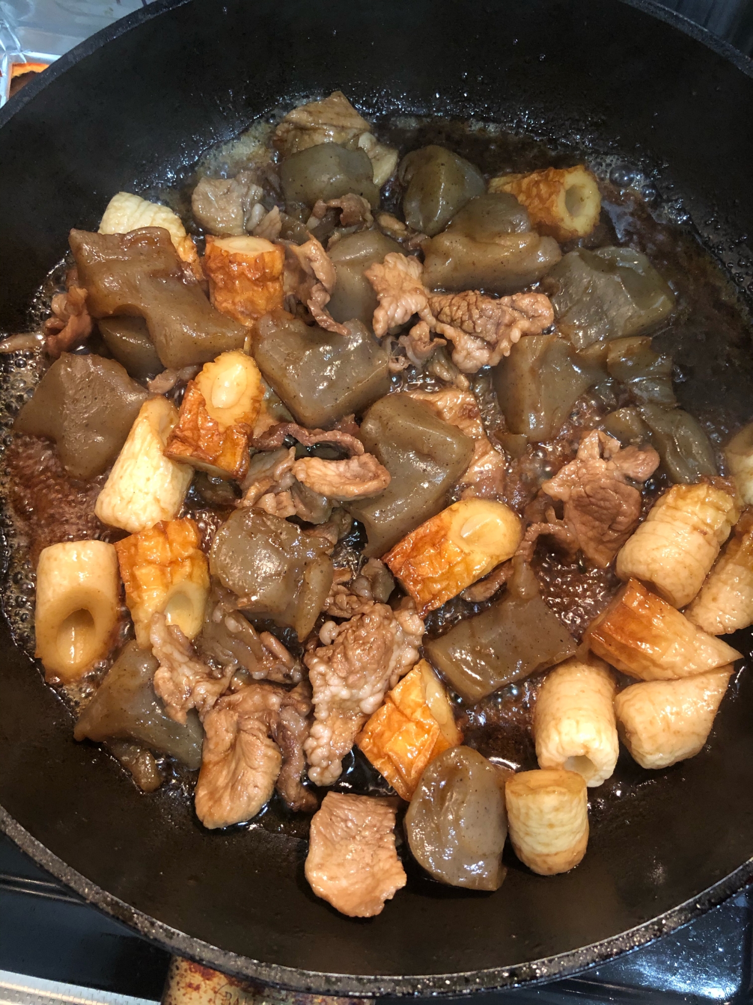 ちくわと豚肉とこんにゃくの煮物⭐