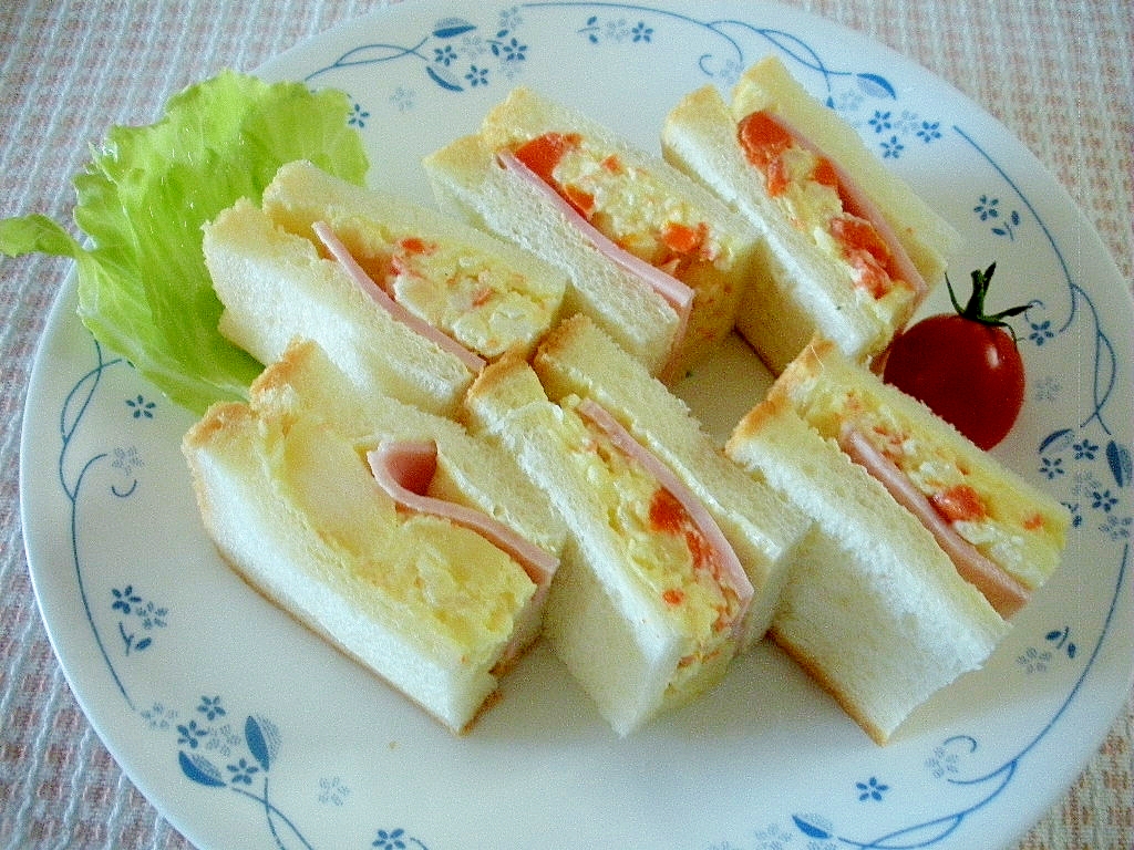 【お手伝いレシピ】ハムとポテトのサンドイッチ