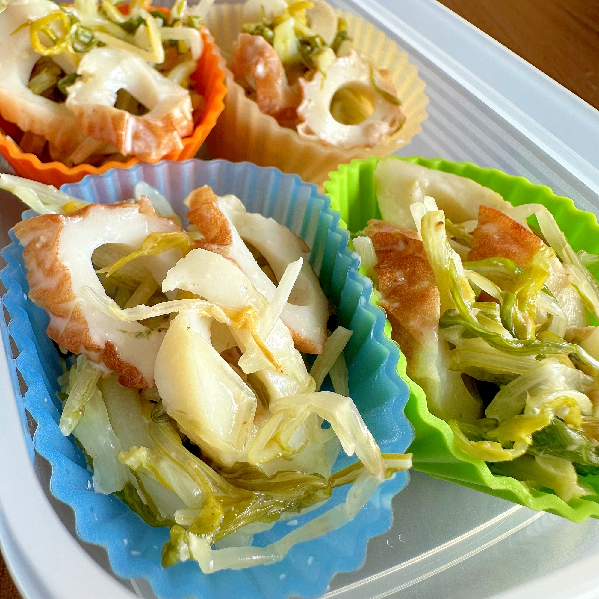水菜とちくわのゴママヨ和え☆お弁当用☆