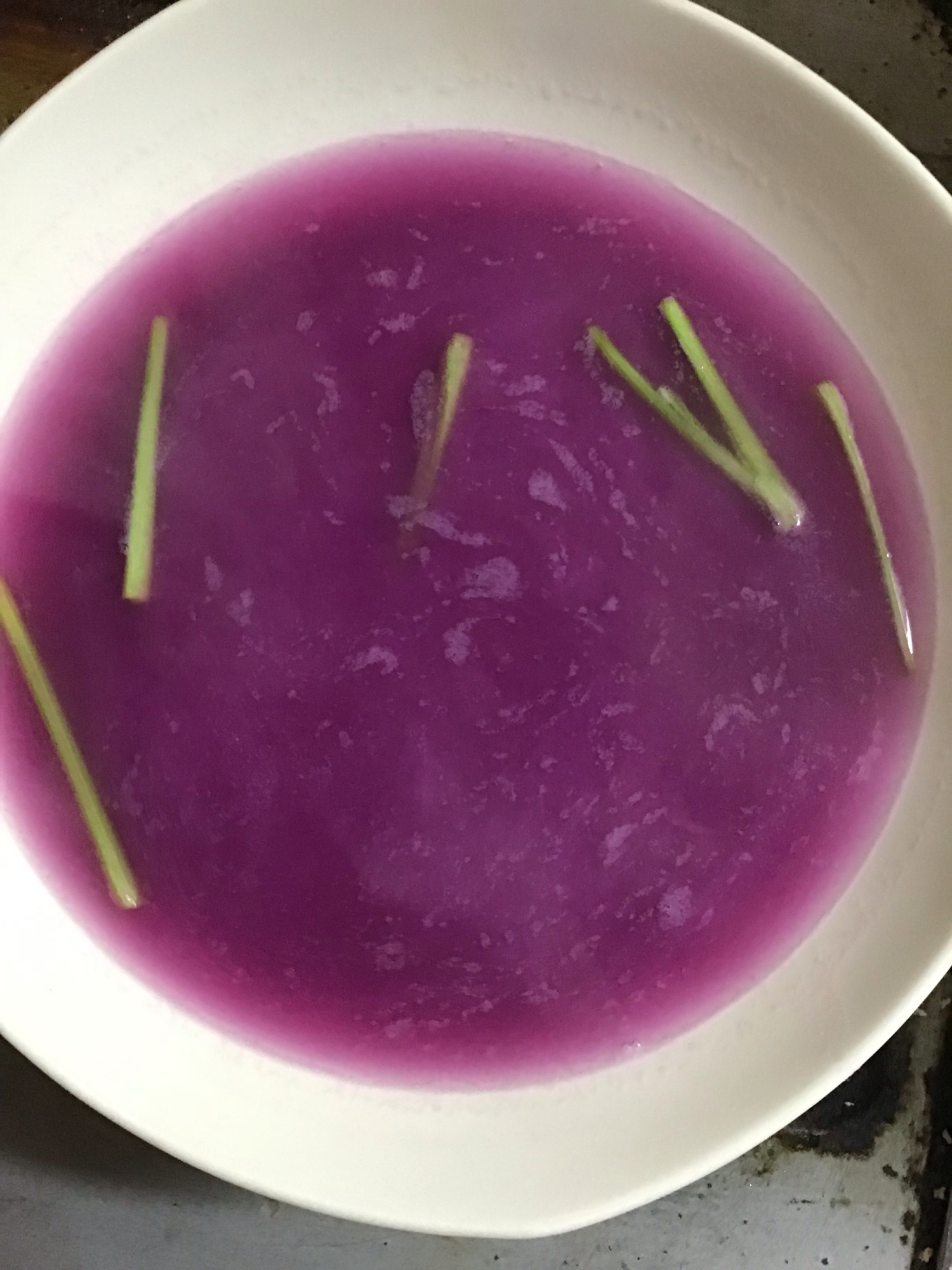 紫芋のミルクスープ