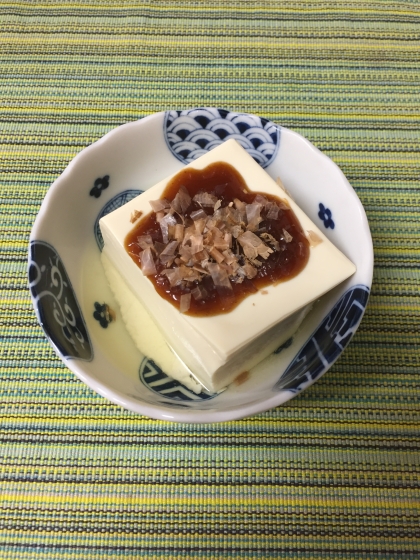 簡単♪ねぎとチーズのお好み焼き風味豆腐