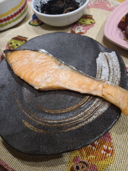 炭酸水で焼き鮭