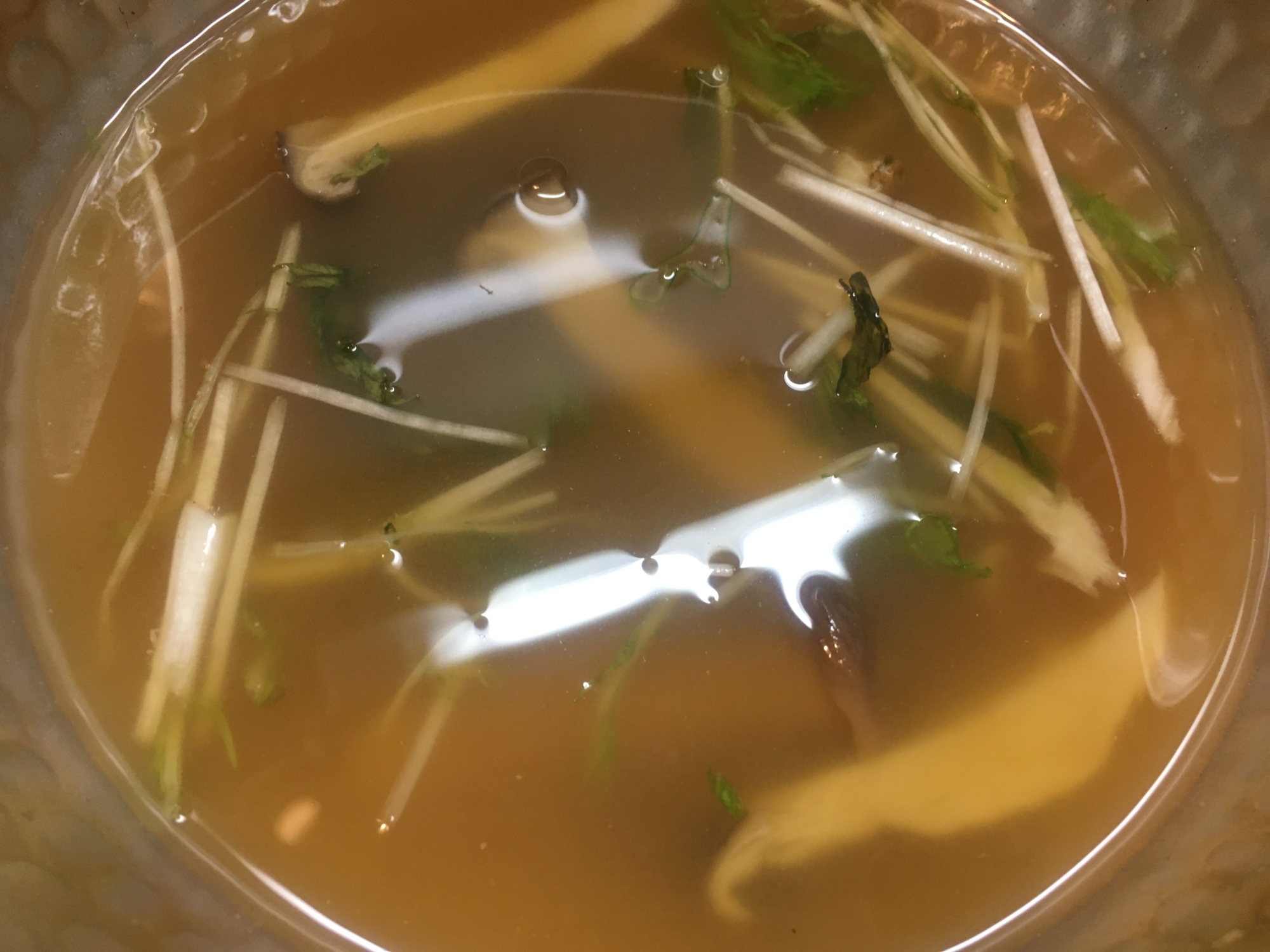 エリンギと水菜の味噌汁