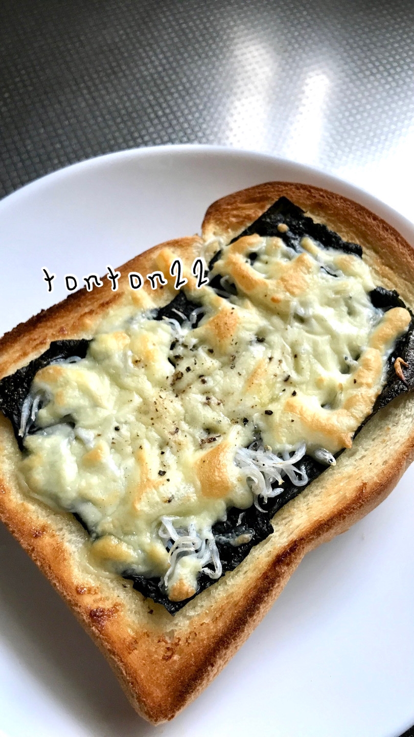味海苔しらすのチーズトースト☆