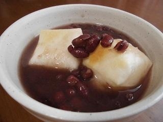 小豆から煮るぜんざい