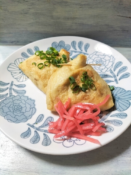 具沢山彡納豆の袋焼き✿キツネとたぬきの美味コラボ