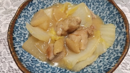 白菜と大根鶏肉のトロトロ味噌煮