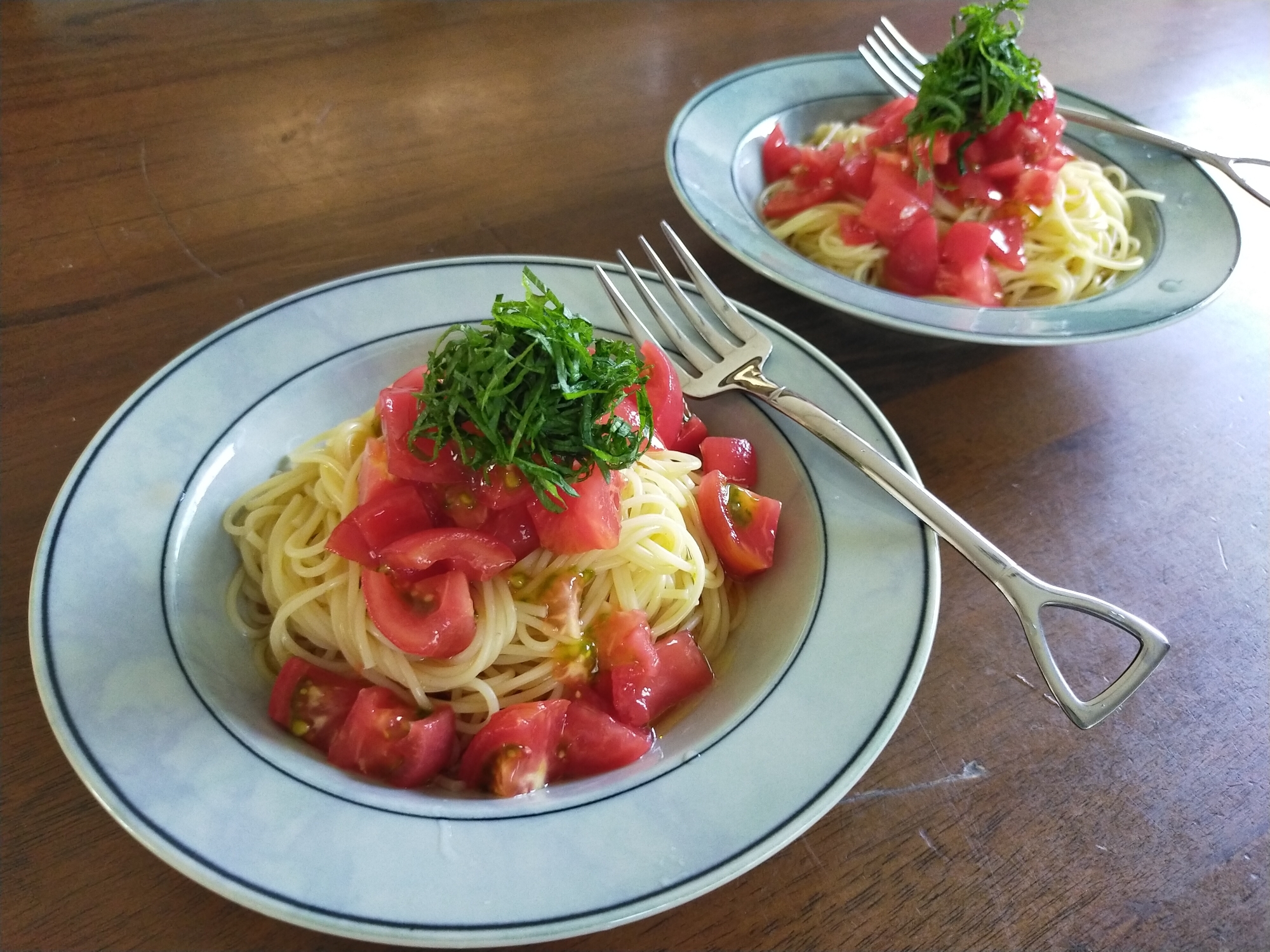 トマトの和風冷製パスタ