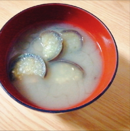 柚子胡椒入り♡茄子の味噌汁