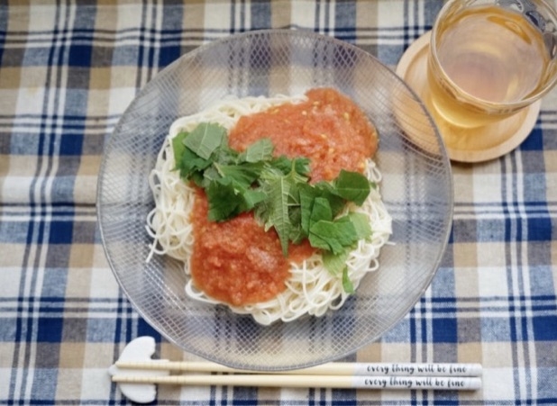 絶品トマトそうめん#冷凍トマトの作り方