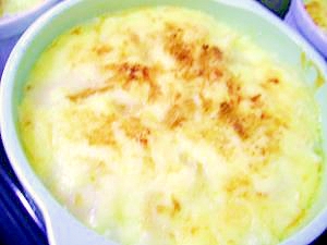 シチューの残りで! 簡単マカロニグラタン