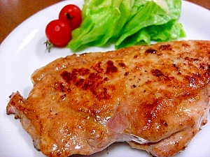 豚ロースの塩麹ガーリックステーキ
