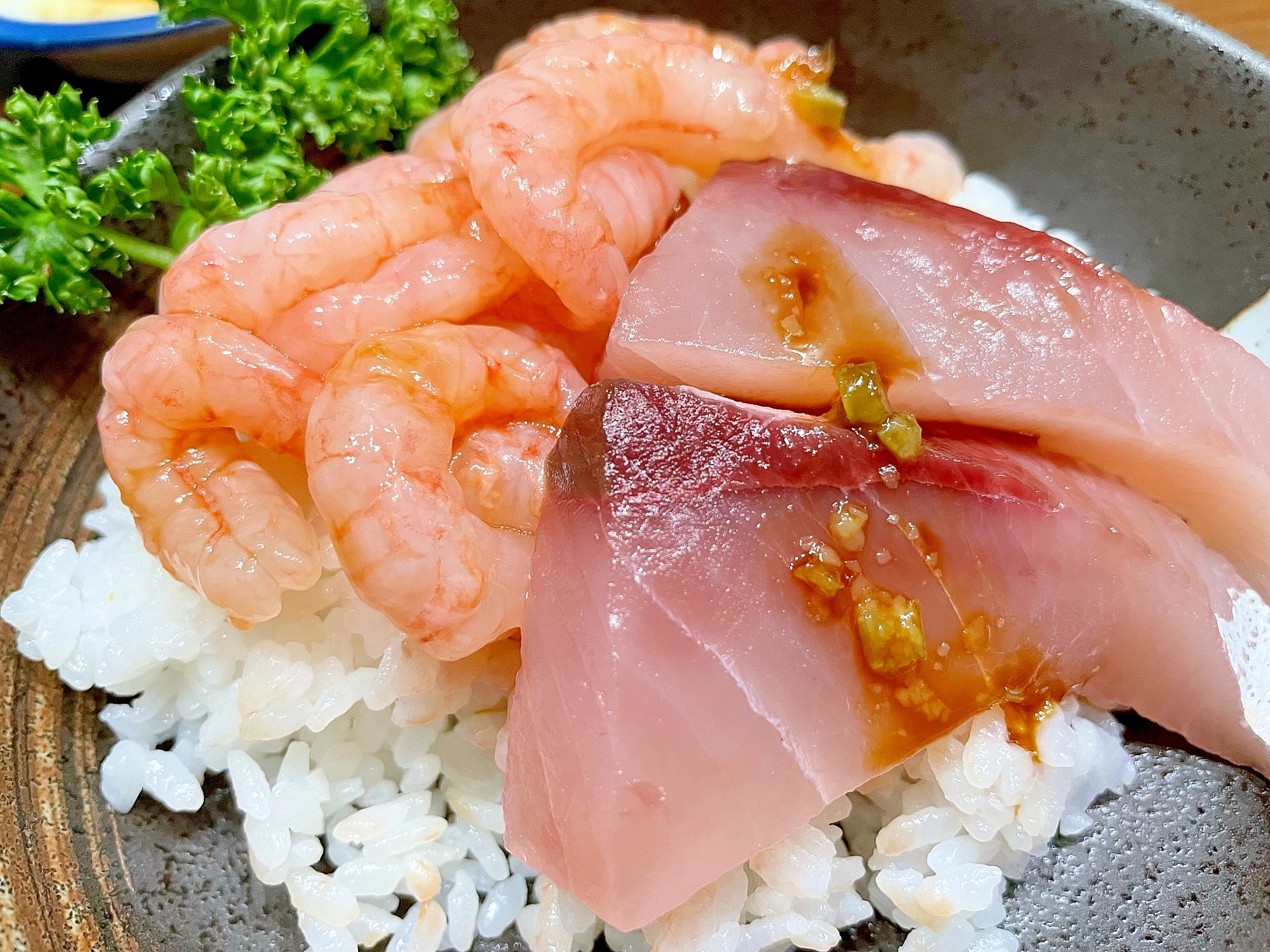 甘エビとブリの海鮮丼