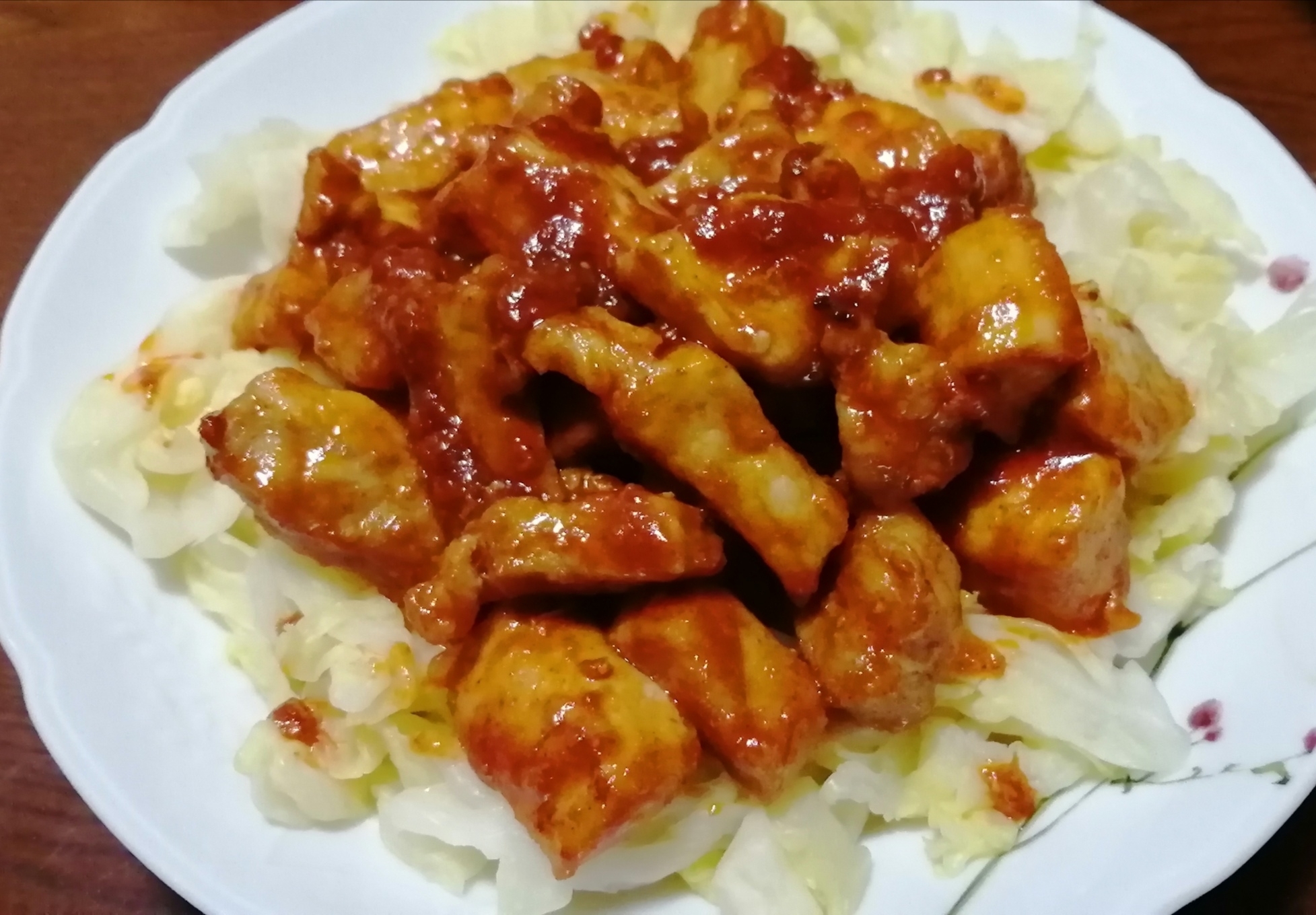 鶏&豚肉のコチュジャンマヨ炒め