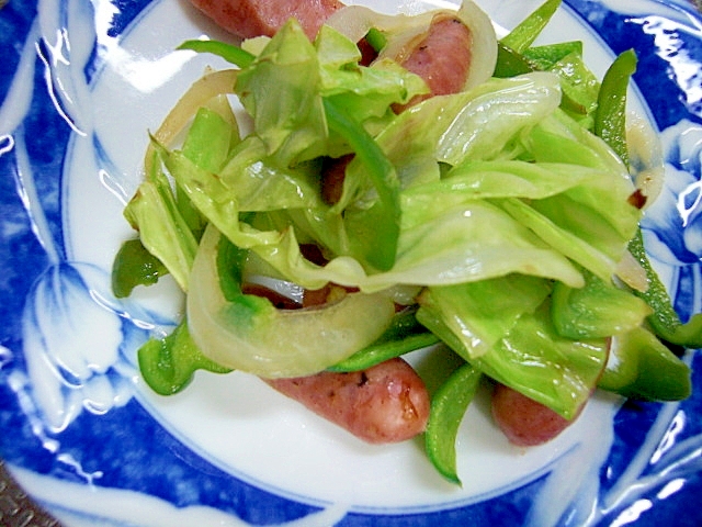 ウィンナーと野菜炒め