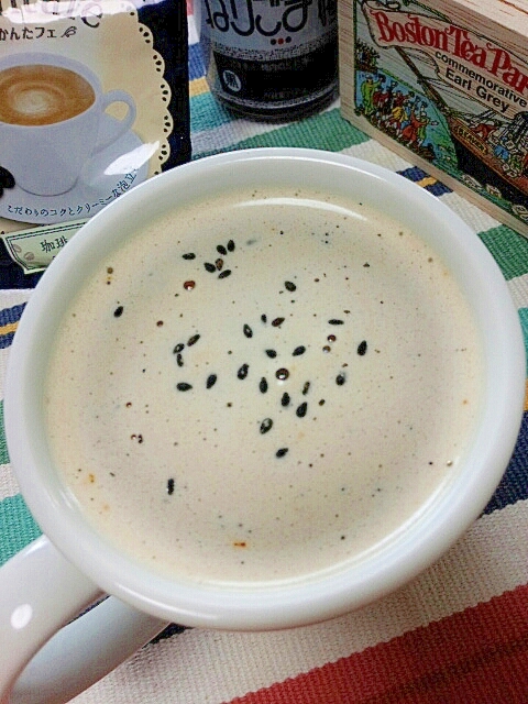 ホッと☆黒ごまきなこカプチーノ♪