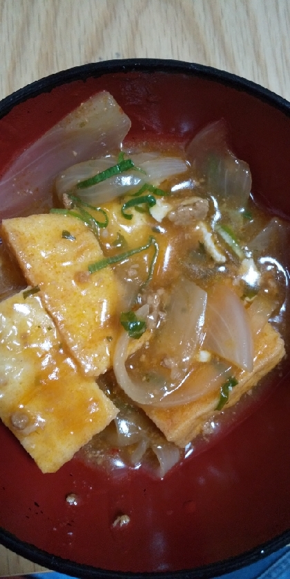 麻婆豆腐の素で♪厚揚げ野菜炒め