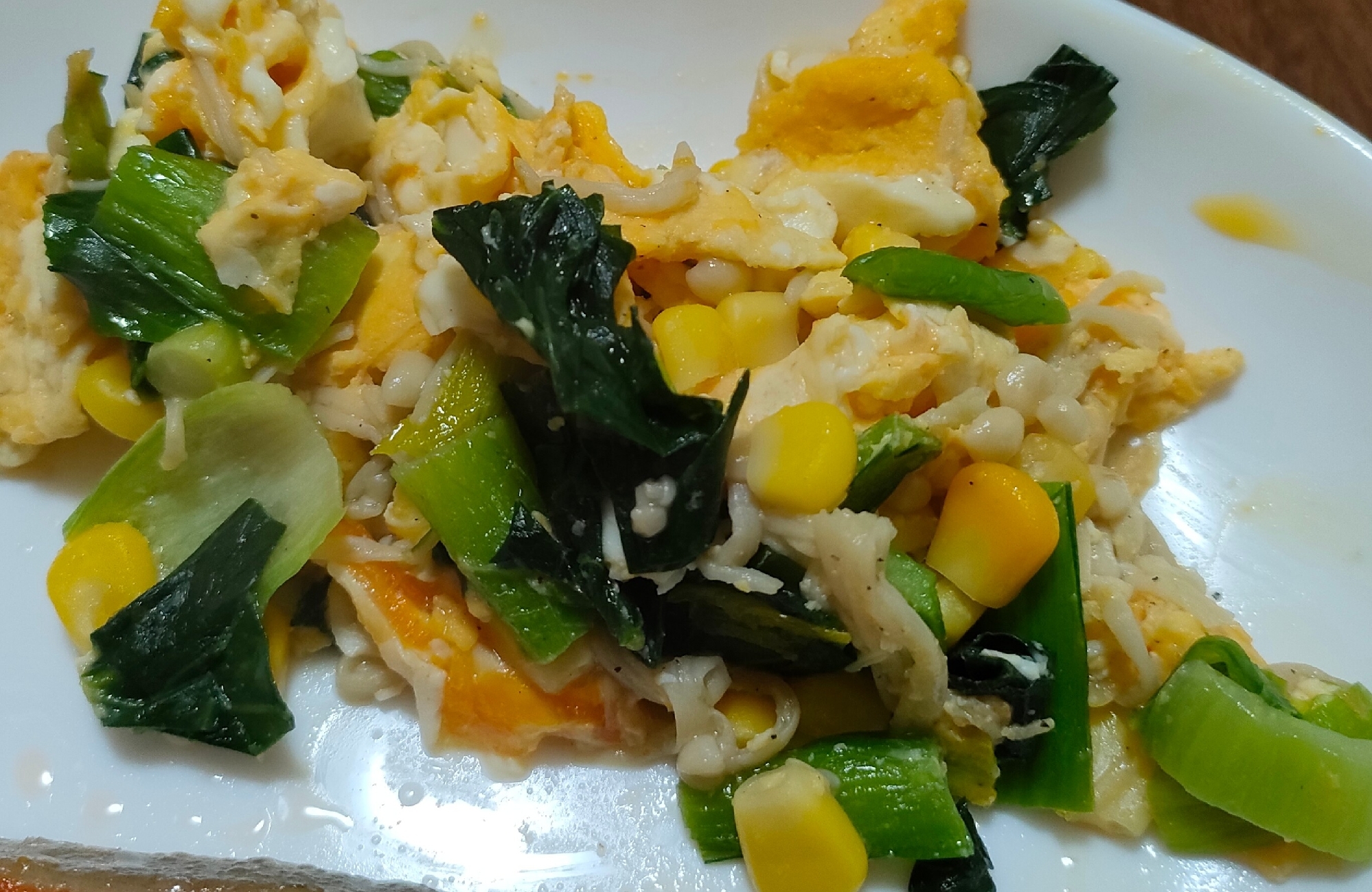 卵と小松菜の炒め物