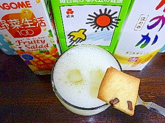 アイス♡クッキー入♡フルーティサラダソイミルク酒