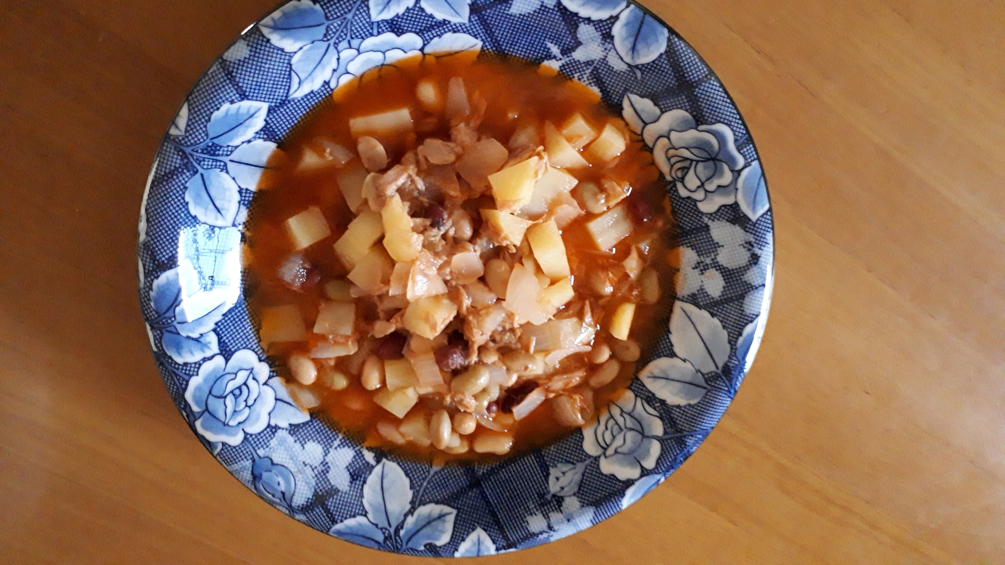 ミックスビーンズとツナと野菜のケチャップ煮