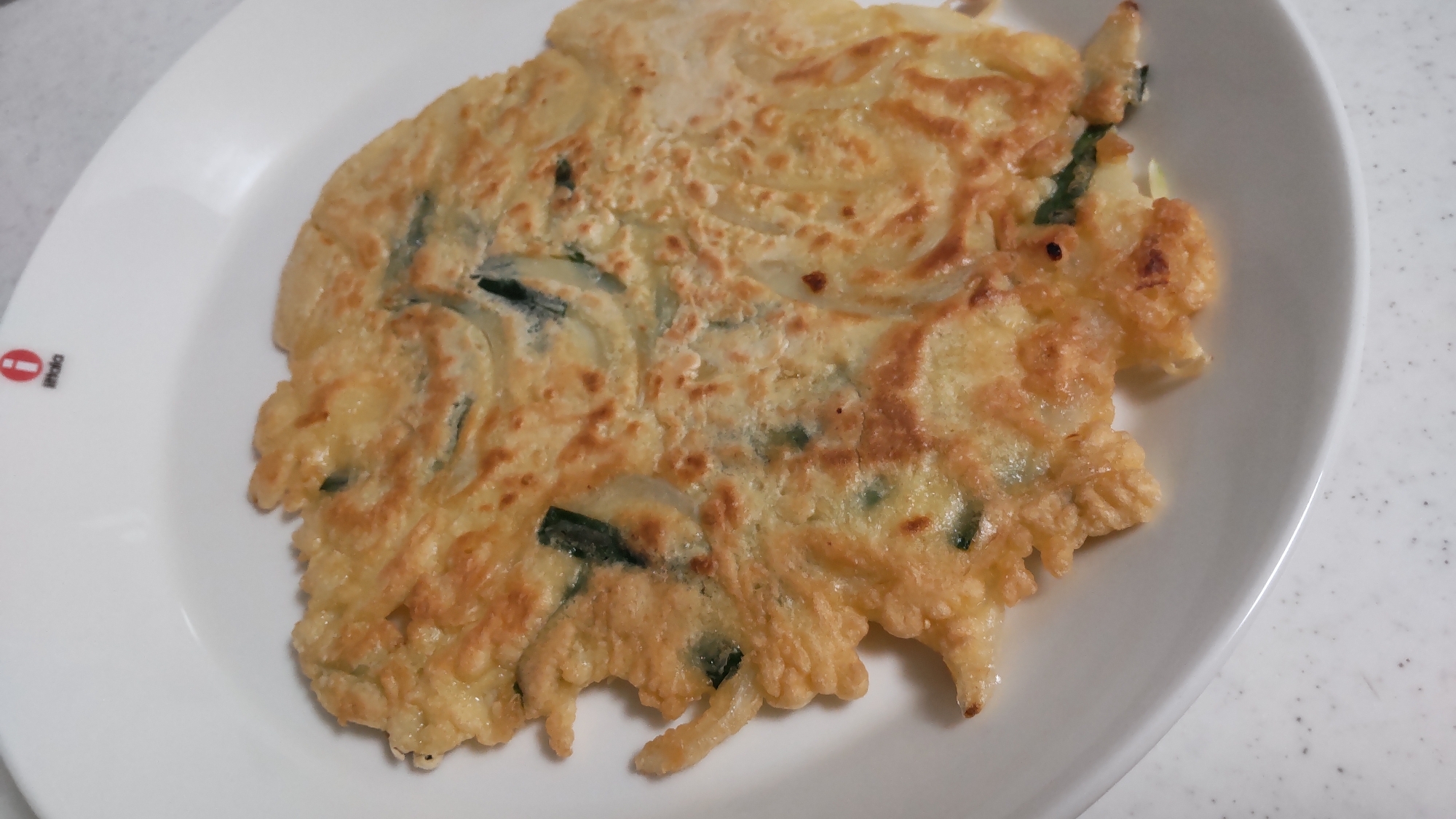 有るもので作る♪にらと玉ねぎdeチヂミ