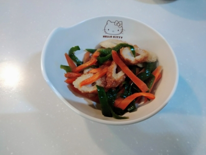 簡単作り置き♪ピーマン人参ちくわ炒め