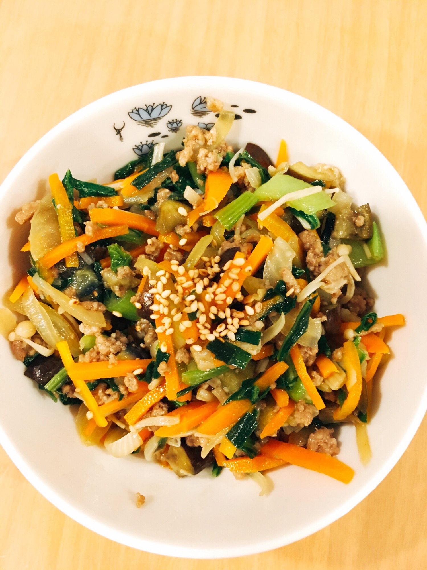 *幼児食*ひき肉とたっぷり野菜の中華丼