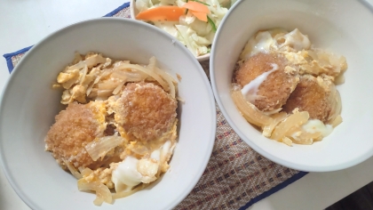 冷凍カツで簡単にカツ丼