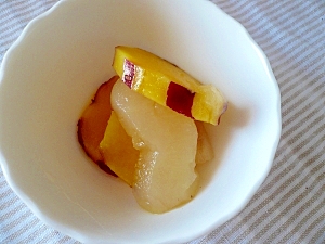 さつまいもとりんごのレモン生姜煮