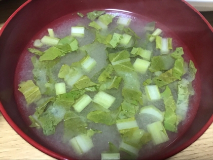 かぶの葉の味噌汁