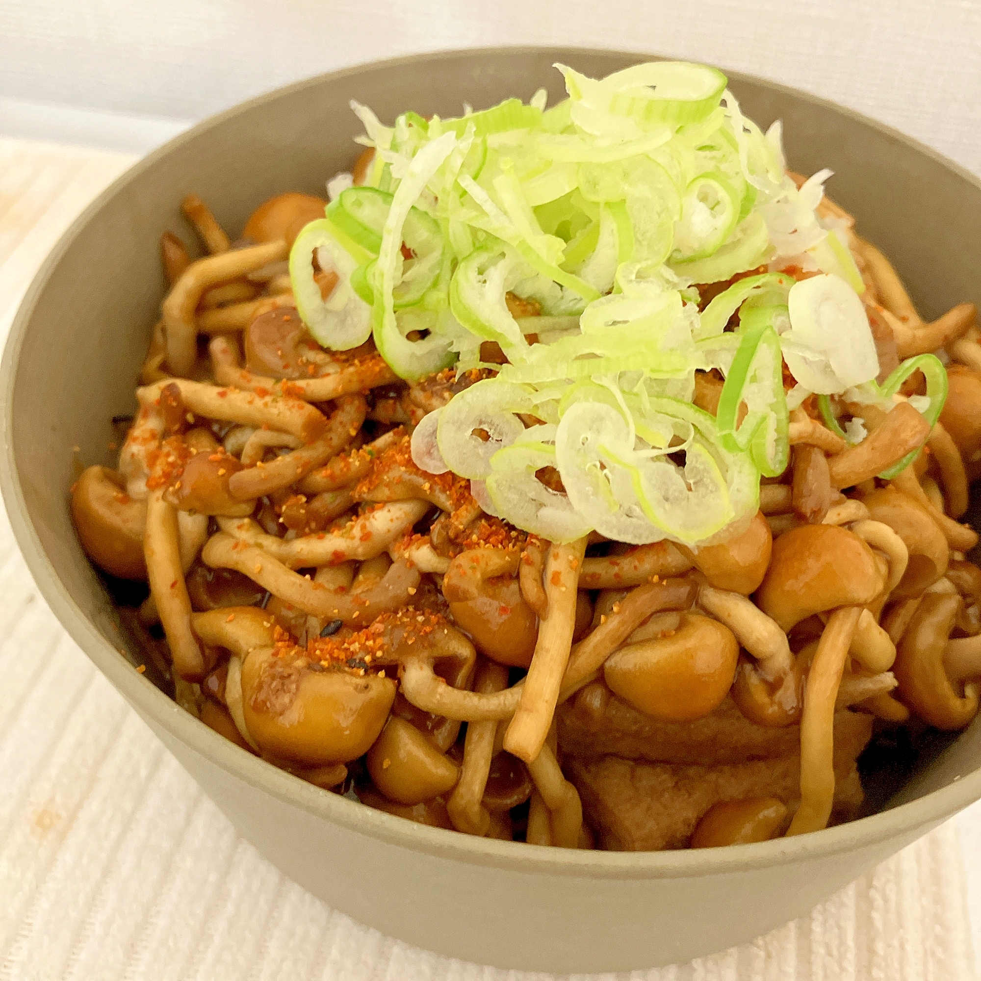 簡単おかず★なめこと絹あげの煮もの